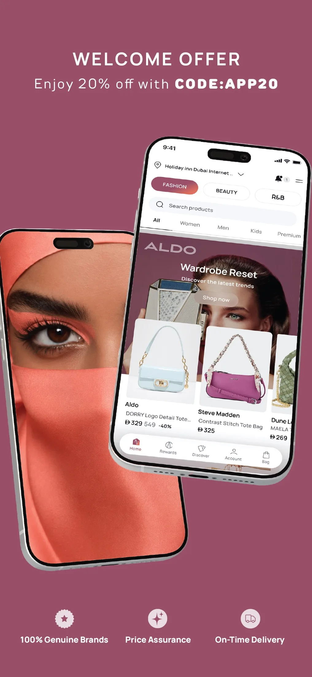 AIVI app home screen with welcome offer
