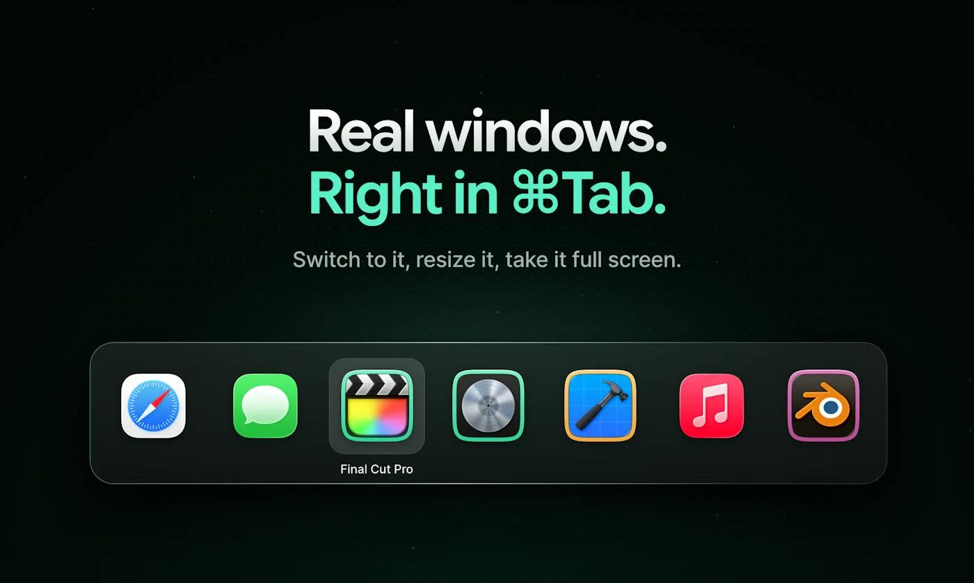 Remote windows in macOS Cmd-Tab switcher