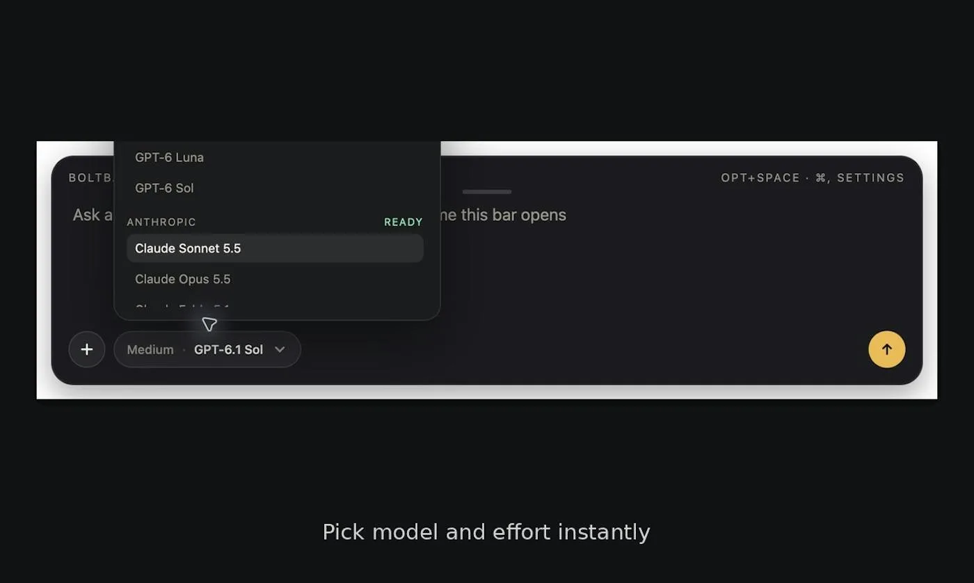 Boltbar model and effort picker
