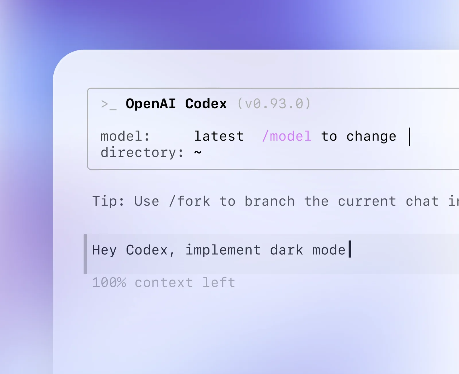 Codex command-line interface