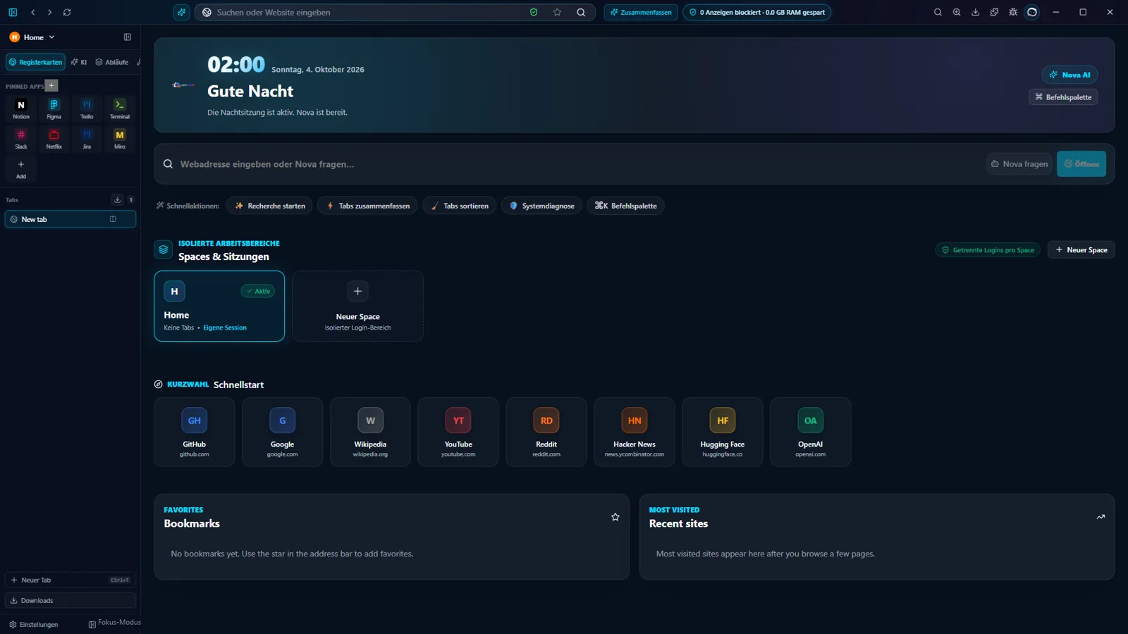 Start page