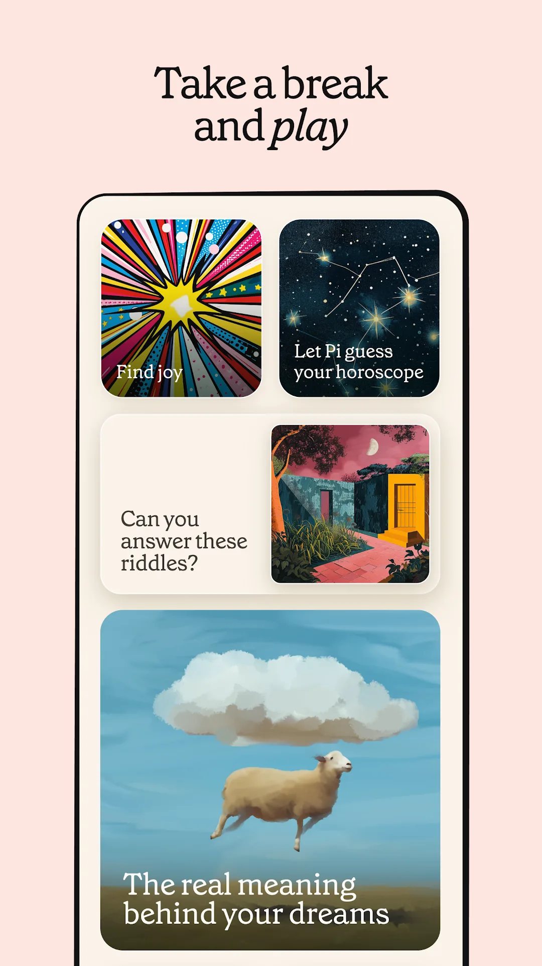 Pi Take a break and play discovery cards