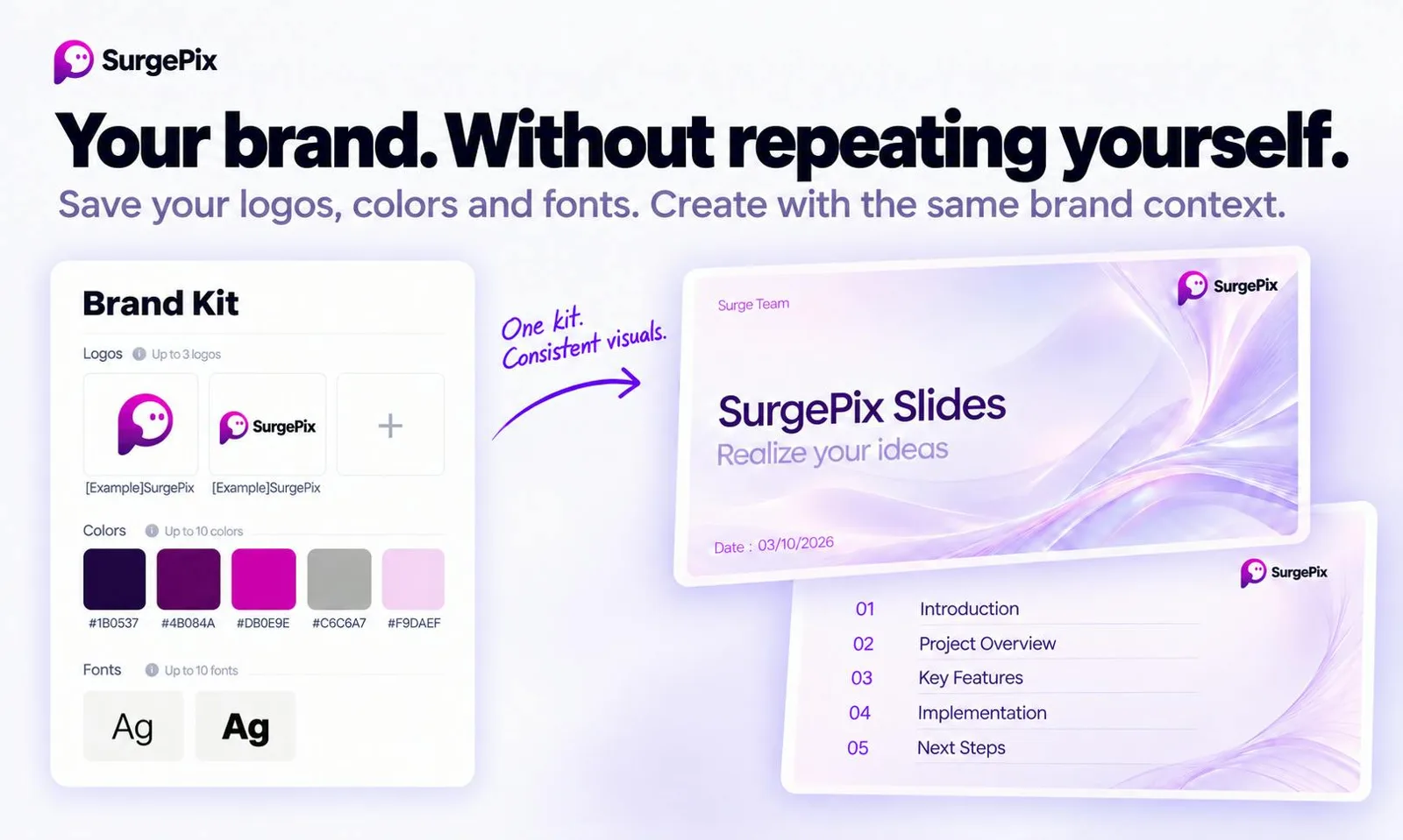 Brand Kit and generated slide deck