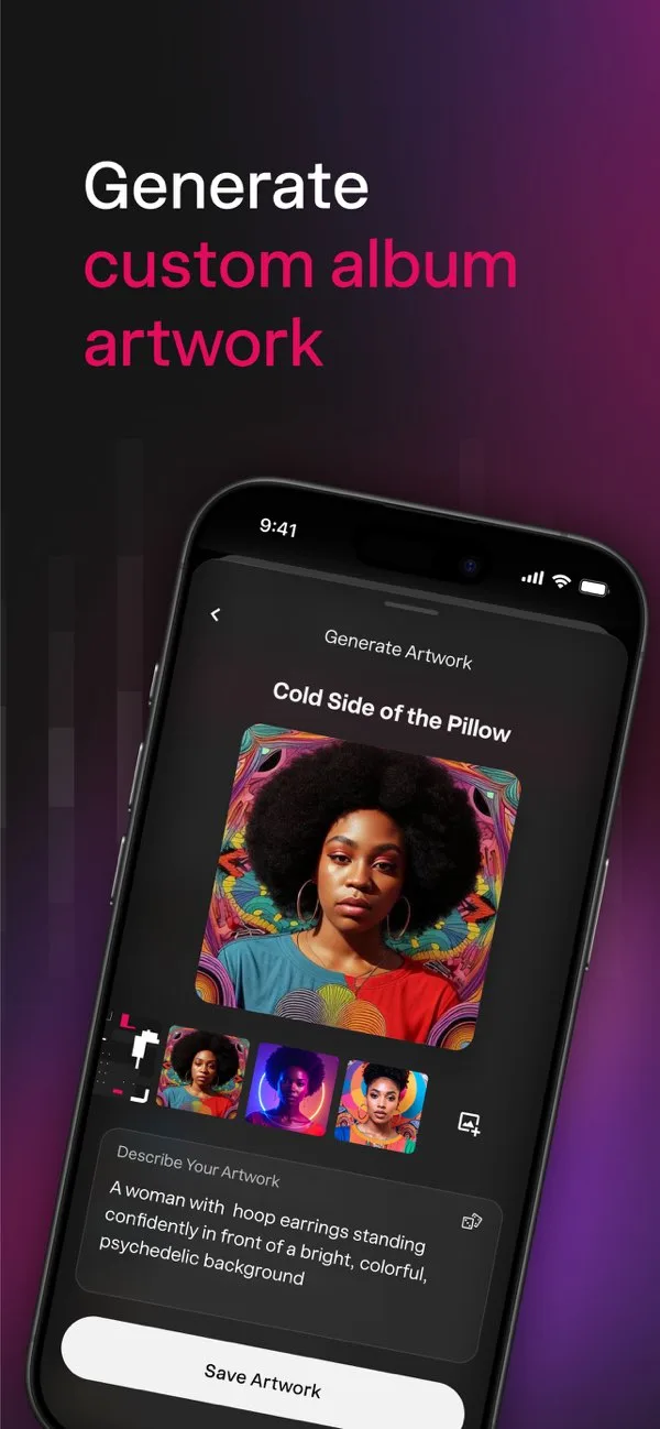 Generating custom album artwork in the app