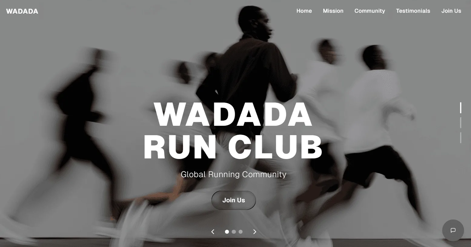 Run club landing page