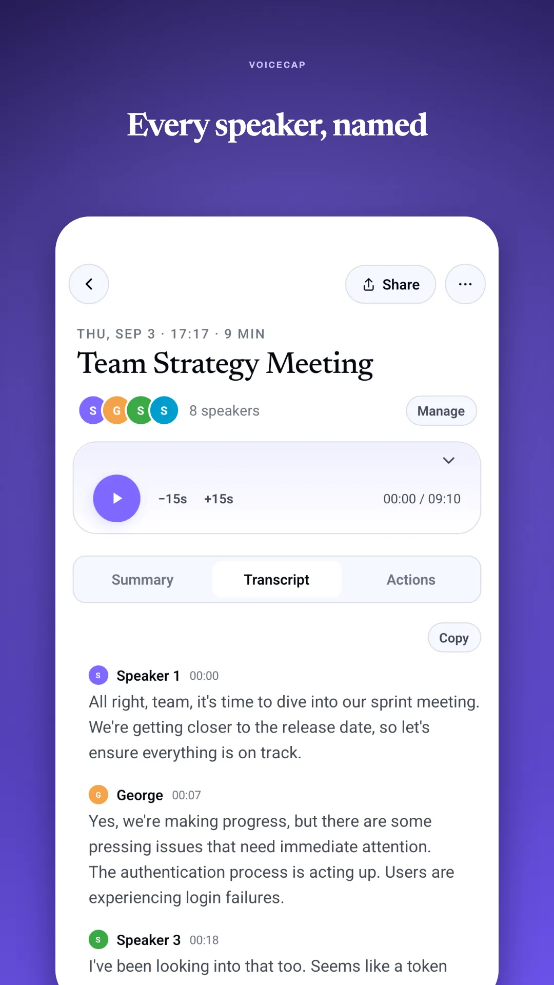 Meeting transcript with named speakers